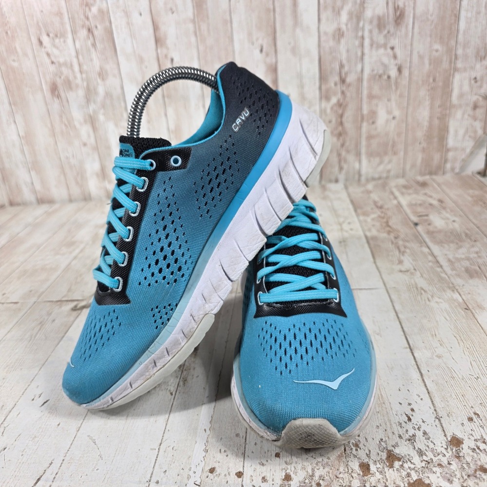 Hoka One One Cavu Womens Running Shoes Blue Black Size 7 WCAVU Low Top Sneakers - Picture 5 of 8